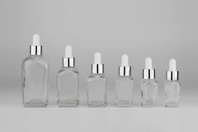  SB-1 range, square shape (clear glass) 50, 30, 20, 15, 10, 5 ml